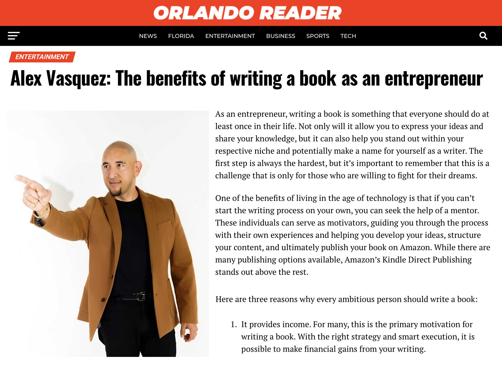 Alex Vasquez: The benefits of writing a book as an entrepreneur